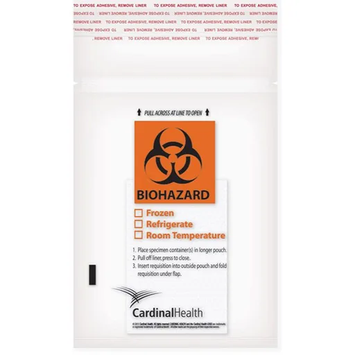 Cardinal Health Zip Closure Specimen Transport Bag