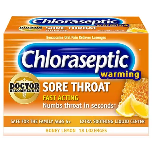 Chloraseptic Honey Lemon Warming Sore Throat Lozenges