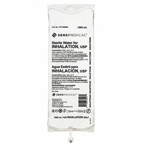 Sensimedical Sterile Water for Inhalation USP, 1000mL Bag