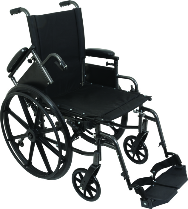PMI ProBasics K4 High Strength Patient Wheelchair, Lightweight, with Swing-Away Footrests, 300 lb Capacity, Seat 16" Seat Depth 16" Depth 32"