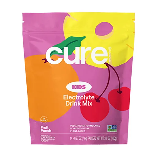 Cure Kids Hydrating Electrolyte Mix - Fruit Punch, 14 ct
