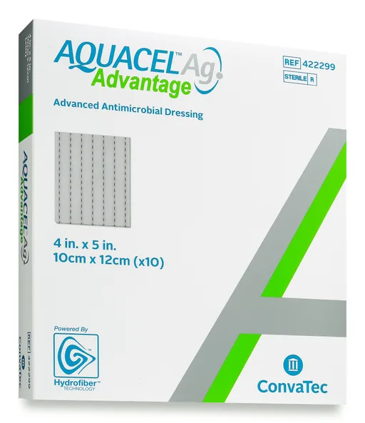 ConvaTec AQUACEL Ag Advantage Dressing, 4" x 5"