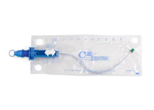 Cure Dextra Closed System, Straight Tip, 14 FR