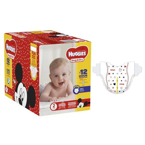Huggies® Snug and Dry™ Baby Diaper, Size 2, Big Pack, 80 Count