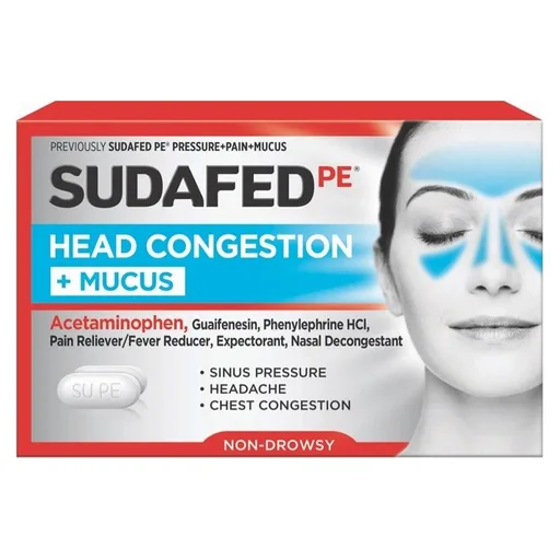 Johnson & Johnson Sudafed PE Pain Relief Tablet, 24 Count