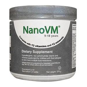 Solace Nutrition NanoVM Pediatric Vitamin and Mineral Supplement Powder 275g