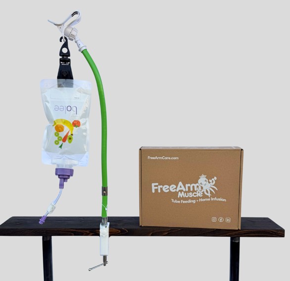FreeArm Muscle Tube Feeding and Infusion Holder, Green - REPLACES STHFAM001001G