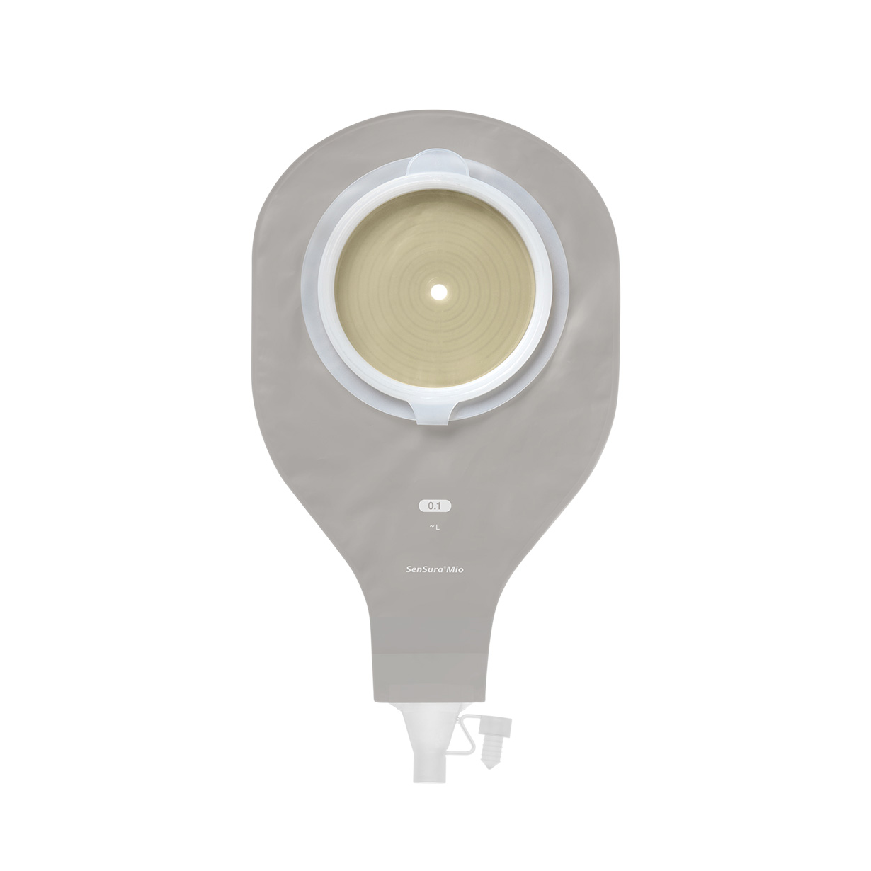 Coloplast Sensura Mio One-Piece Post-Operative Drainage Pouch, 725mL Capacity, Cut-to-Fit, 10mm to 100mm Stoma, Clear