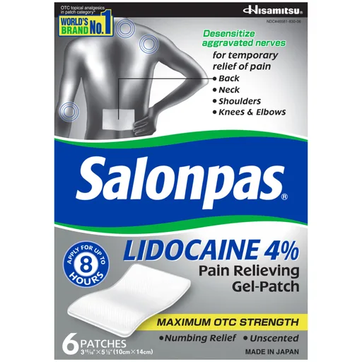 Salonpas Lidocaine Gel-Patch, 6 ct.