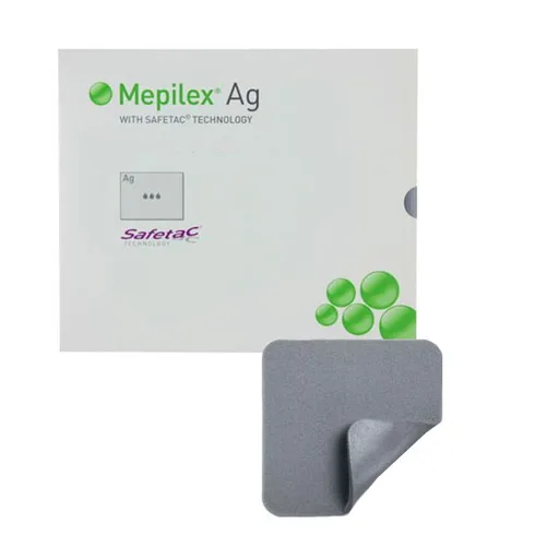 Molnlycke Mepilex Ag Antimicrobial Foam Dressing, Sterile, 4" x 5"
