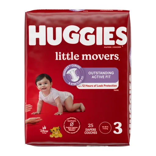 Huggies Little Movers Diapers, Size 3, Jumbo Pack
