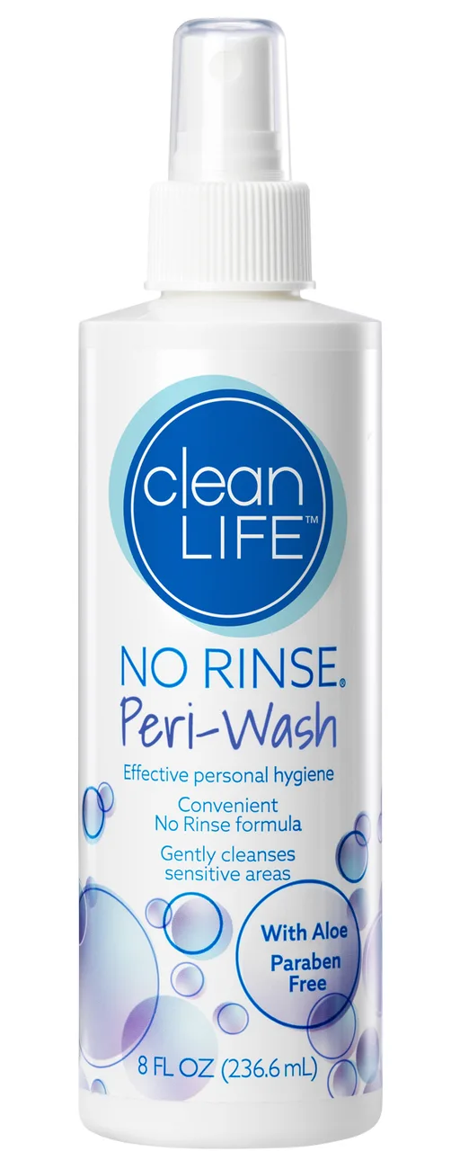 Cleanlife Products No Rinse Peri Wash 8 oz
