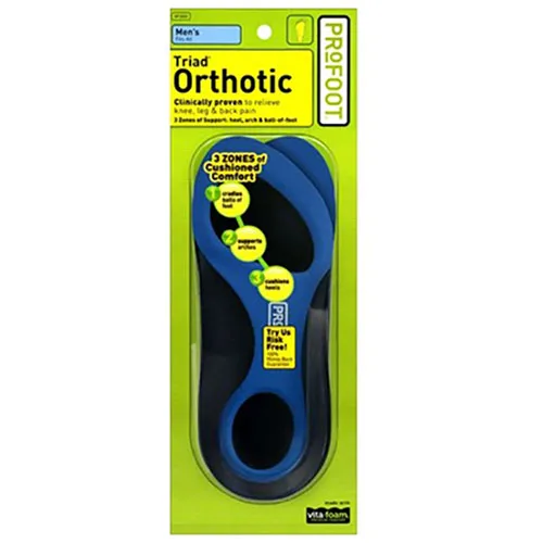 Profoot Triad Orthotic Insole for Men, Universal