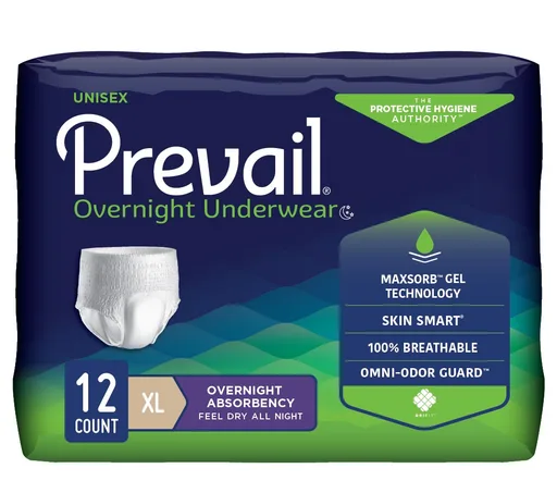 Prevail Unisex Overnight Underwear, X-Large