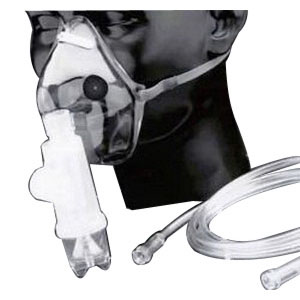 Salter Labs I-Guard Valved Elongated Aerosol Mask with Elastic Headstrap Without Connecting Tube or Nebulizer