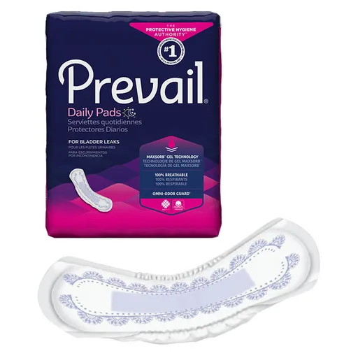 First Quality Prevail® Bladder Control Pad, Moderate Absorbency, Long, 11"