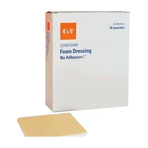 ZeniMedical ZeniFoam Polyurethane Foam Dressing, 4" x 5"