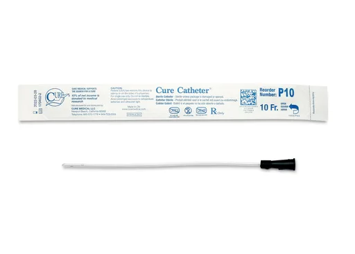 Cure Catheter Uncoated Pediatric 10” Straight Tip 10 FR