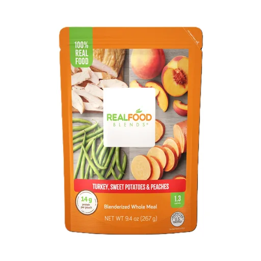 Real Food Blends Tube-Fed Meals, Turkey, Sweet Potatoes & Peaches, 9.4 oz