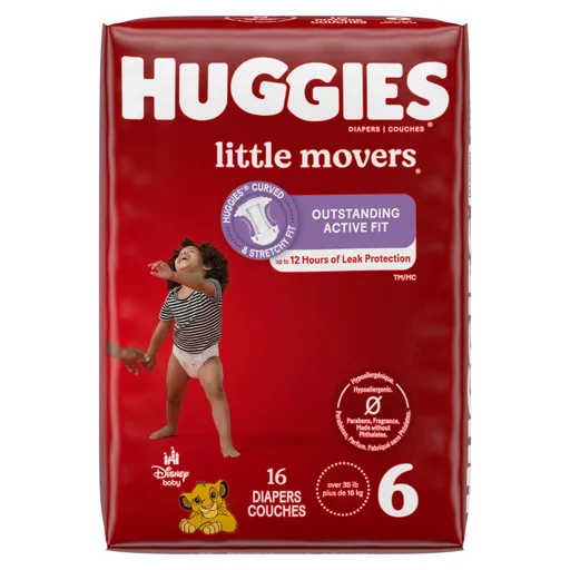 Huggies Little Movers Diapers, Size 6, Jumbo Pack