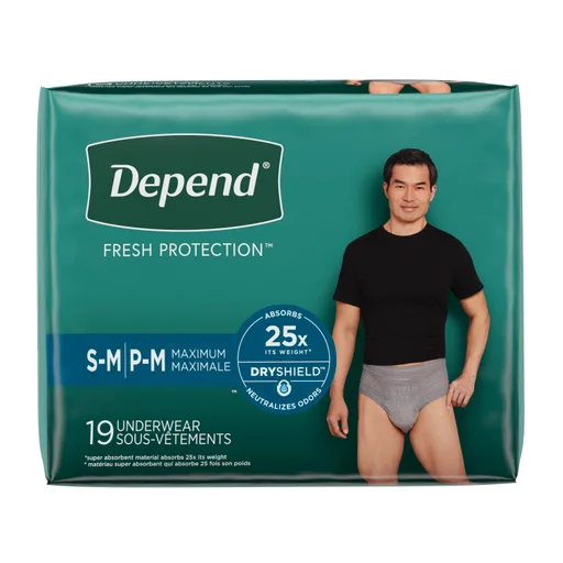 Depend Maximum Absorbency Underwear for Men Small/Medium