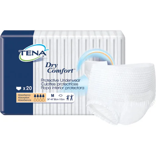 Tena Dry Comfort Protective Underwear, Medium 34" to 44" Waist
