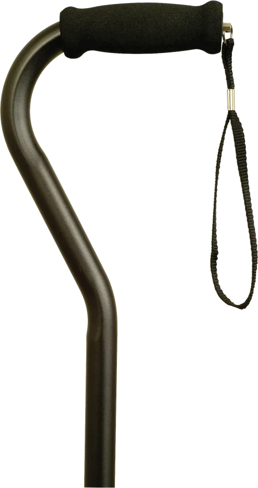 Alex Orthopedic Offset Handle Cane Black