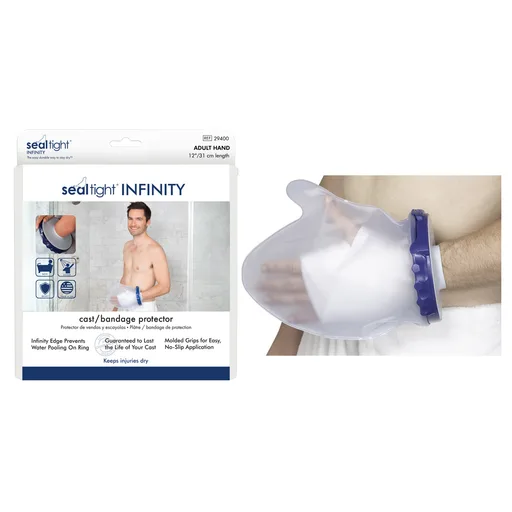 Brownmed Seal-Tight Infinity Cast Protector, Adult, 12" Hand
