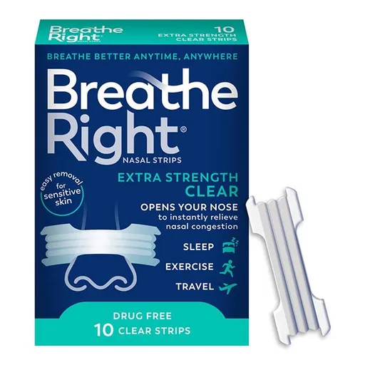 Breathe Right Extra Strength, Clear Strips, 10 ct.