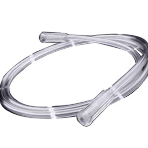 Salter Labs Concentrator Humidifier Adapter Tubing 15", Three Channel Safety Oxygen Supply Tube, with One Molded Ribbed Connector End and One Male Thread Grip End