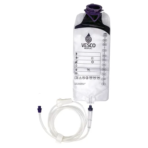 Vesco Medical Large Bore Gravity Feed Set, 1000 mL, with ENFit Connector