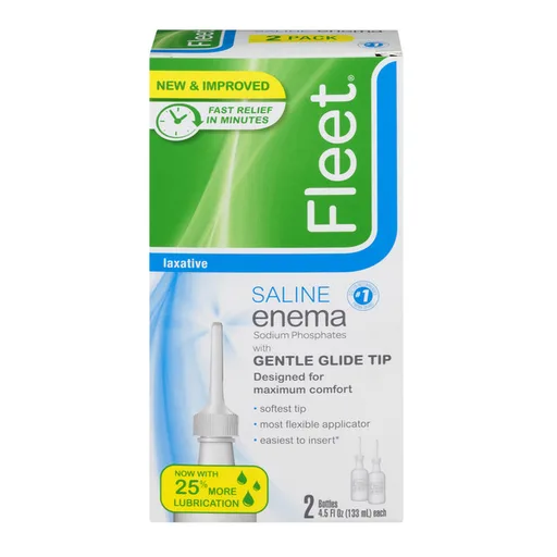 Fleet Enema, Ready-to-Use Saline Laxative, Twin Pack
