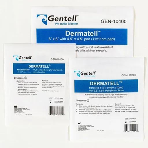 Gentell Dermatell Hydrocolloid Sacral Dressing