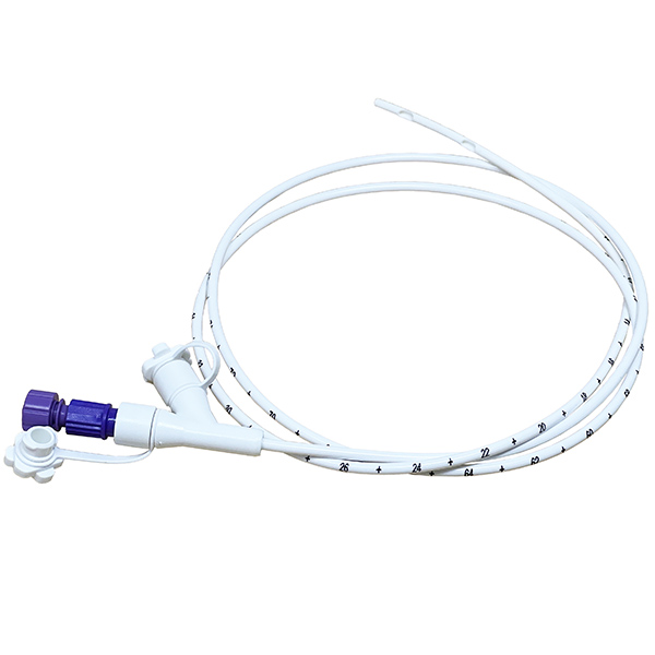 Vesco Medical 12 Fr, 45" Nasogastric Feeding Tube, Polyurethane, Dual ENFit Port, with Stylet