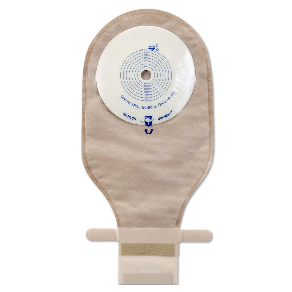 Marlen Ultramax Drainable Pouch, Cut-To-Fit, 1" Stoma, Opaque