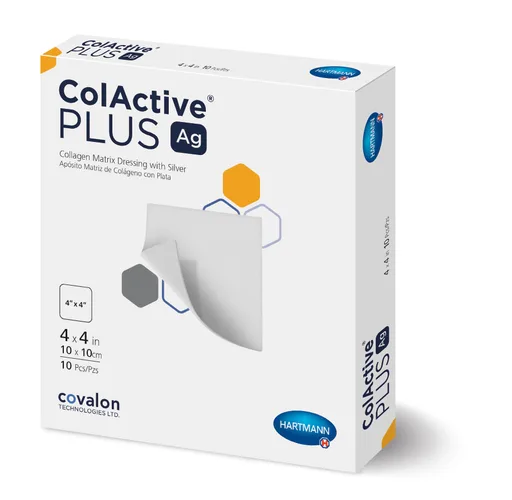Hartmann-Conco ColActive Plus Ag Collagen Wound Dressing, 4" x 4"
