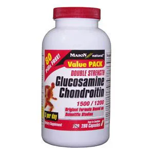Mason Vitamins Glucosamine Chondroitin 1500/1200 Double Strength Capsule 280 Count