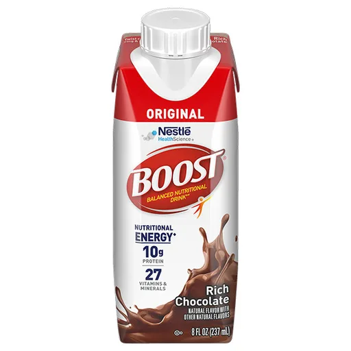 BOOST Original, Rich Chocolate Flavored, 8 fl oz. Tetra Carton
