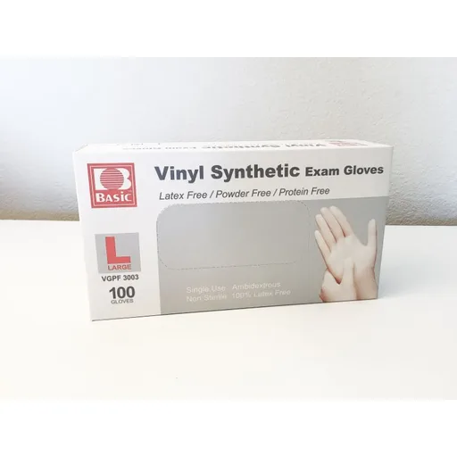 Intco Vinyl Powder-Free Exam Gloves, Large
