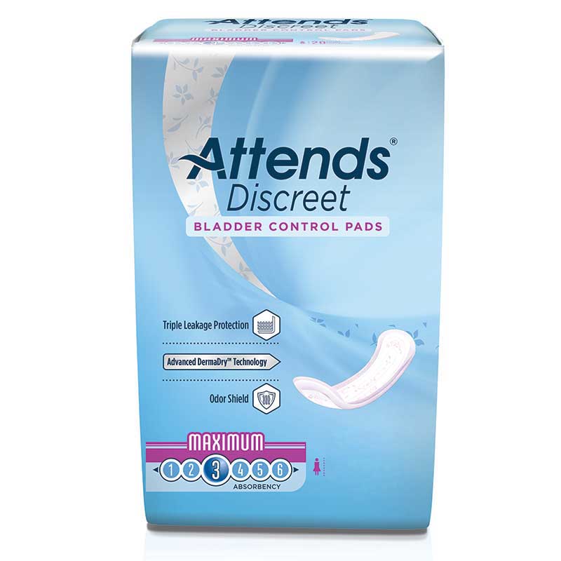 Attends® Discreet Maximum Incontinence Pad -POSSIBLE SUBSTITUTE FOR ITEM #HU30071175