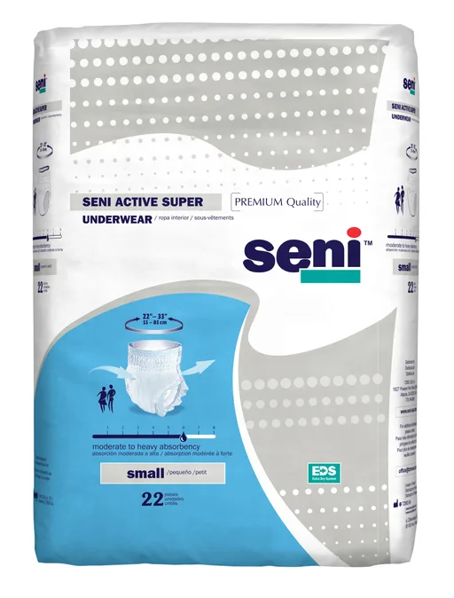 TZMO Seni Active Super Pull-On Underwear, Small - 22" - 33"
