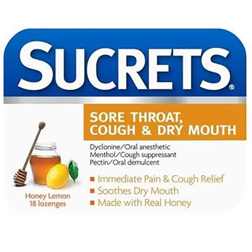 Sucrets Honey Lemon Sore Throat Lozenges