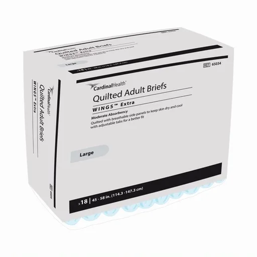 Cardinal Health Quilted Adult Briefs Wings™ Extra Large