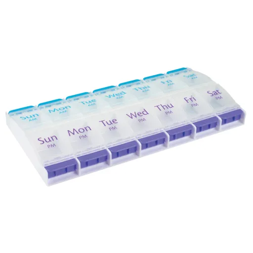Apothecary Products 1-Day Am/Pm Push Button Pill Reminder, XL