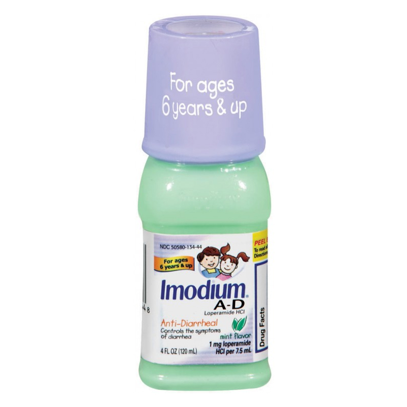 Johnson & Johnson Imodium Anti-Diarrheal Oral Solution, Mint Flavor, 4 oz