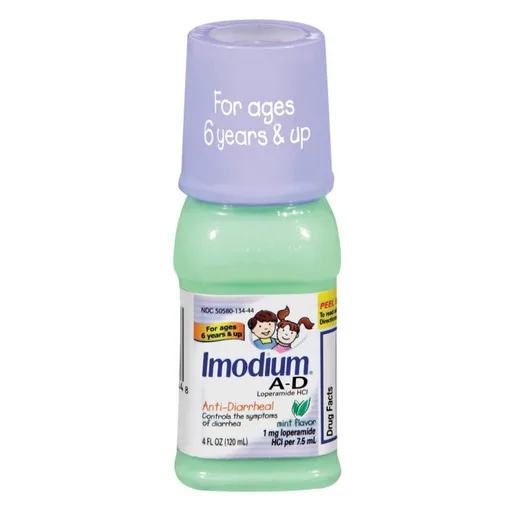 Johnson & Johnson Imodium Anti-Diarrheal Oral Solution, Mint Flavor, 4 oz