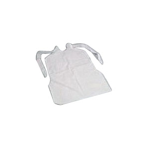Medline Industries Disposable Plastic Bib with Bottom Packet, 16" x 24"