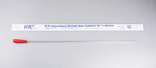TruCath Intermittent Straight Catheter, Male, 18FR, 16"