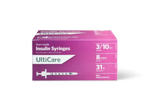 UltiCare Syringe 31G x 5/16", 3/10 mL (90 Count)