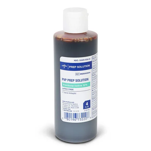 Povidone Iodine Prep Solution 10% USP, 4 oz. Bottle
